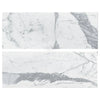 Two Statuary-Statuario White marble slabs featuring elegant gray veining