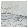 Two white marble slabs with gray veining for Statuary-Statuario White Marble