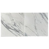 Two Statuary-Statuario White 4X12 Italian Marble Polished or Honed tiles displayed