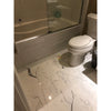 White dual flush toilet displayed with Statuary-Statuario White Italian marble