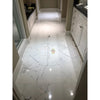 White marble floor with dark veining from Statuary-Statuario White Italian Marble