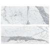 Two Statuary-Statuario White marble slabs featuring elegant gray veining
