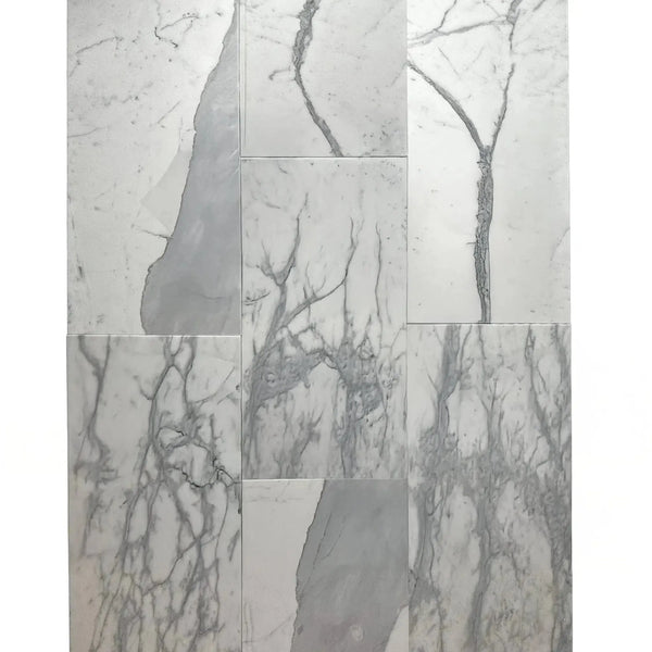 Marble-patterned Staturiotto White Cloudy Polished Marble Tile 12X24 for elegant spaces