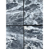 Four dark gray marble tiles with striking white veining for Storm Gray Marble 12X12 Polished