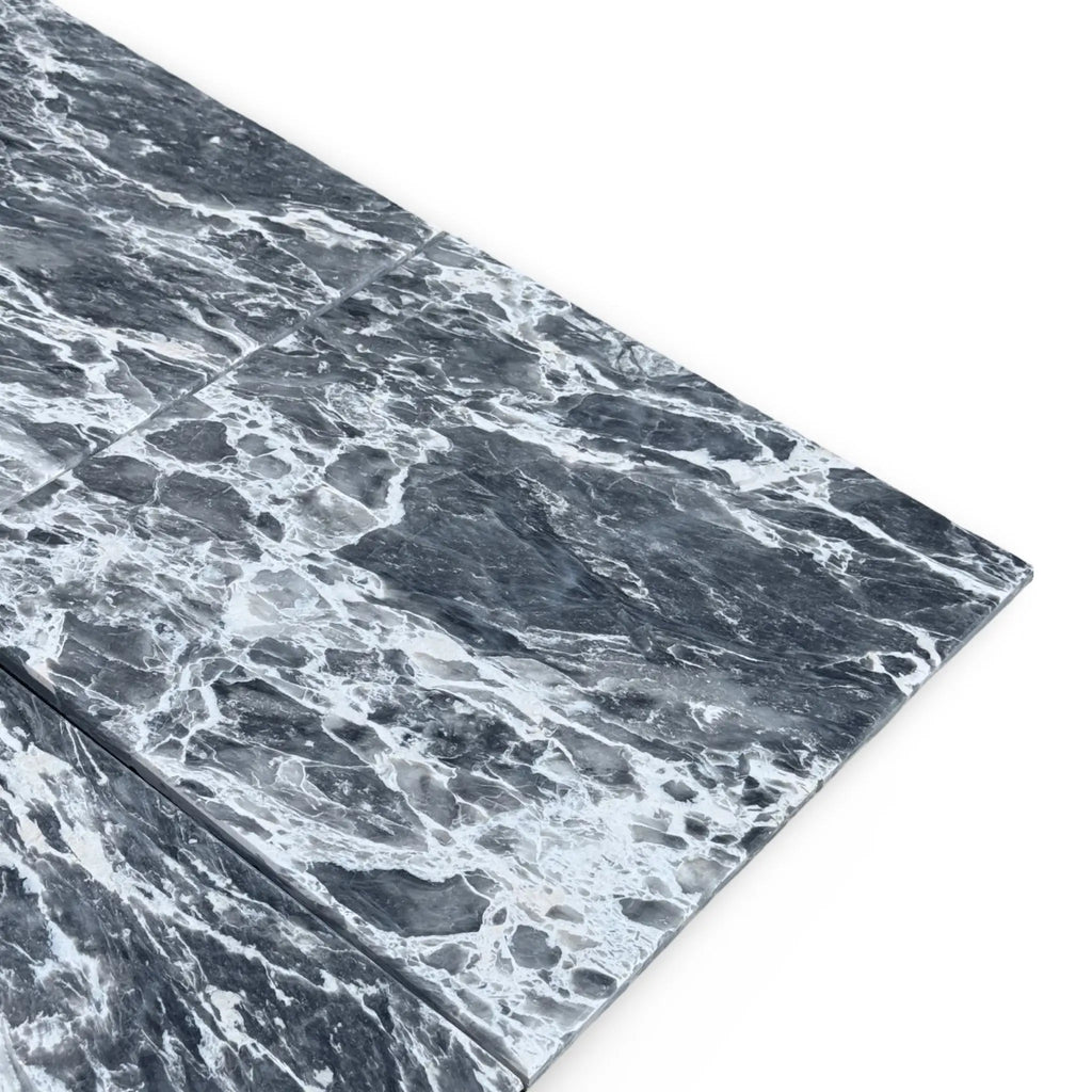 Storm Gray Marble 12X12 Polished with dark gray and white veining for flooring or countertops