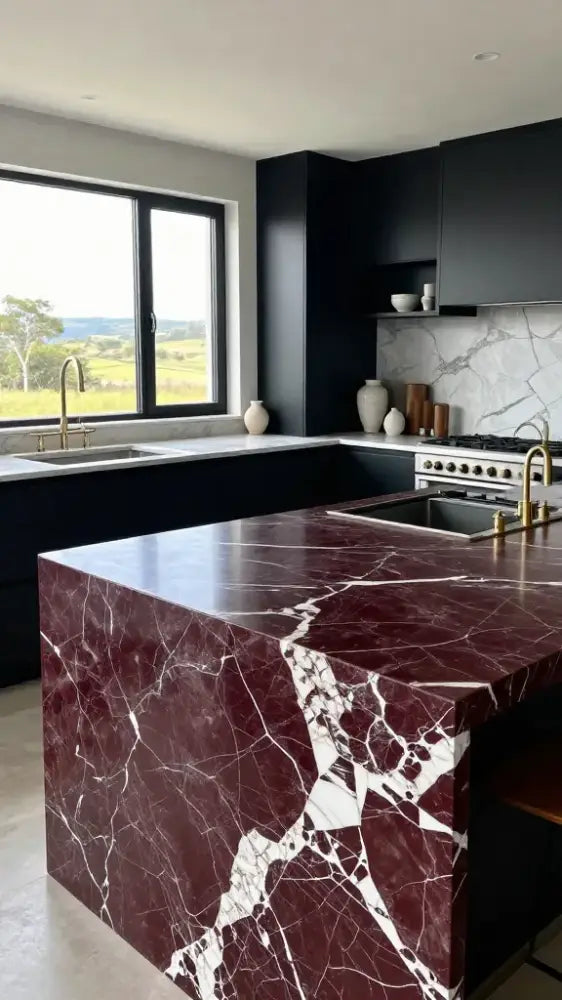 Unique White Calcite Veining