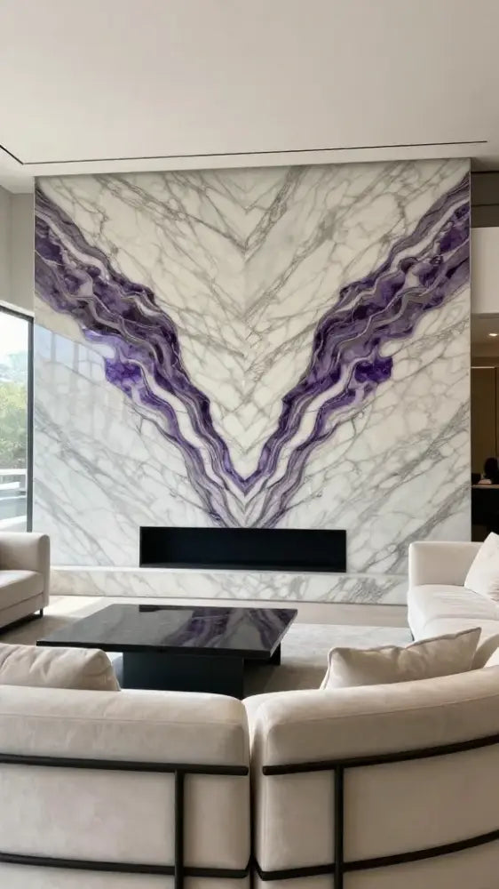 Seamless Bookmatched Wall Installations
