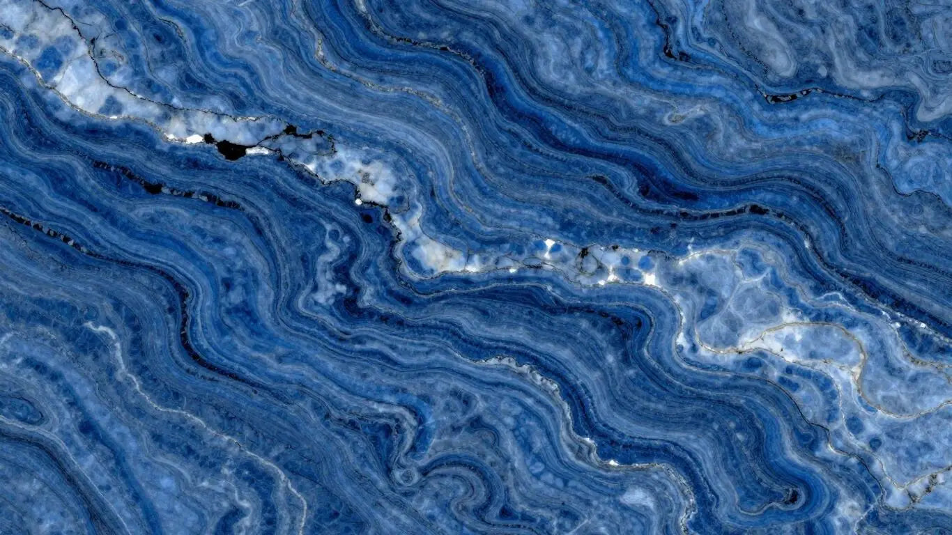 Boceto de cuarcita azul con vetas naturales
