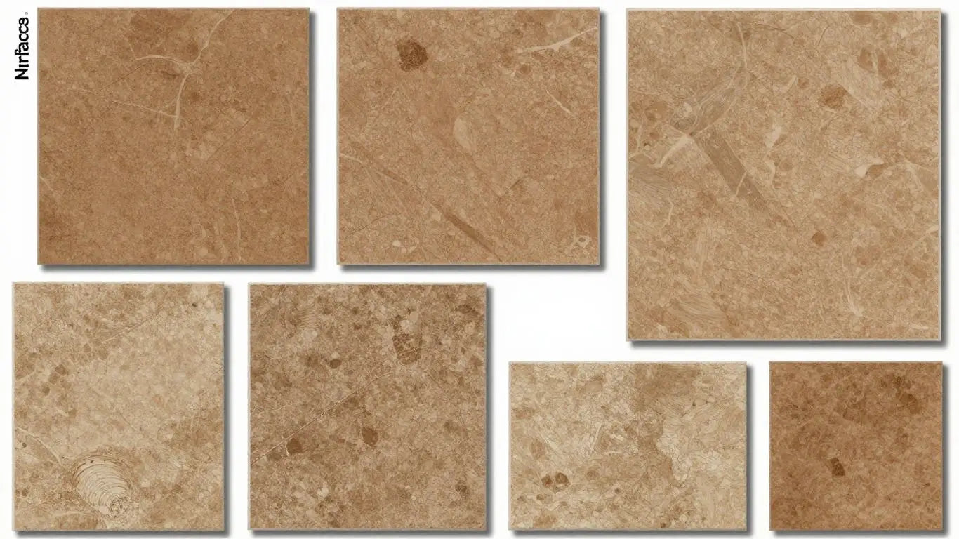 Noce Travertine tiles from Surfaces Galore