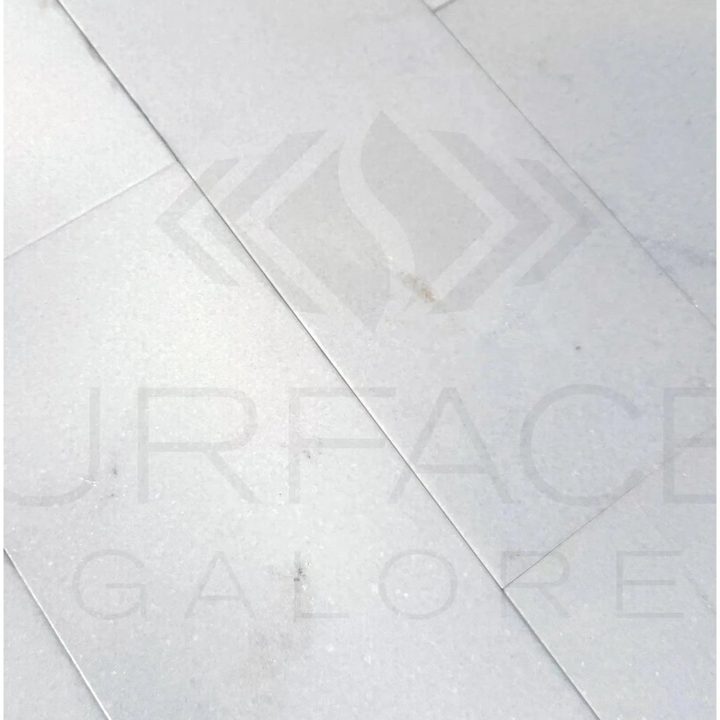Thassos White Marble Snow White Polished Tile 4X12, ideal for elegant flooring design