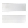 Two glossy rectangular Thassos White Marble polished tiles for flooring