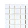 Thassos White 1X1 Mosaic Marble Polished or Honed featuring white square tiles