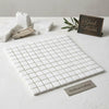 Thassos white 1x1 mosaic marble polished tile with smooth surface and uniform square design in white greek marble