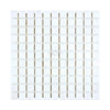 Thassos White 1X1 Mosaic Marble Polished or Honed White Square Tile Sheet