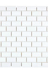 Thassos White 1X2 Brick Mosaic Marble Polished or Honed