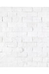 Thassos White 1X2 Brick Mosaic Marble Split-Faced