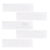 Rectangular Thassos White 2X8 Marble Polished or Honed tiles in pristine white color