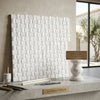 Thassos white 3-D small-bread mosaic marble tile panel with a woven three-dimensional basketweave pattern in polished or honed finish