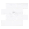 Thassos White 3X6 Marble Tumbled featuring a white rectangular tile arrangement