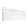 White decorative molding in Thassos White 4 3/4X12 Baseboard Trim, polished marble