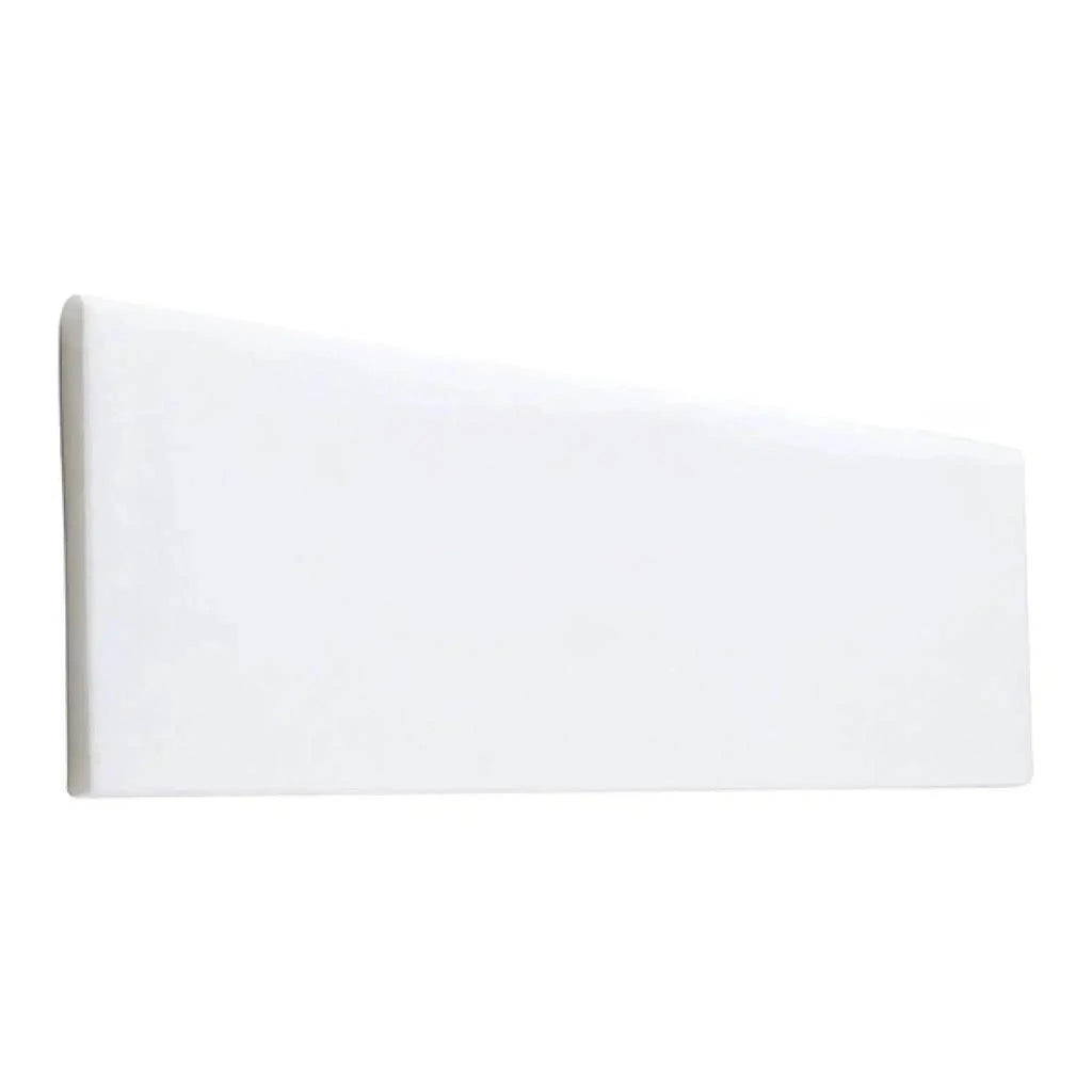 Rectangular white headboard featuring Thassos White marble polished finish