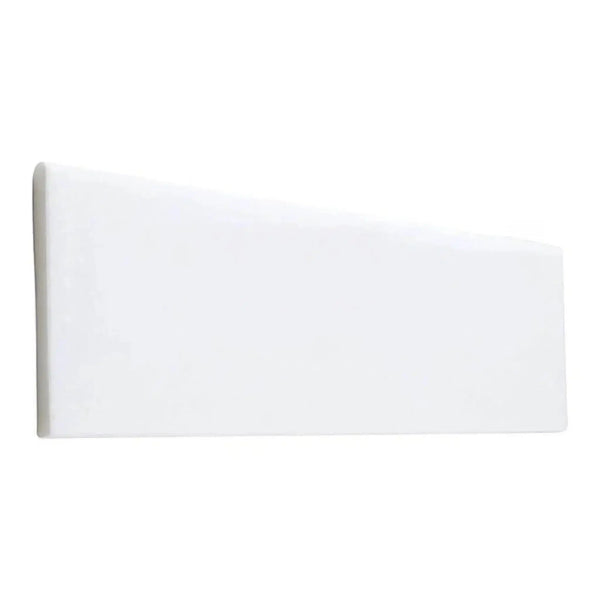 Rectangular white headboard featuring Thassos White marble polished finish