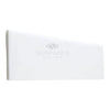 White rectangular pillow on Thassos White 4X12 marble polished or honed surface