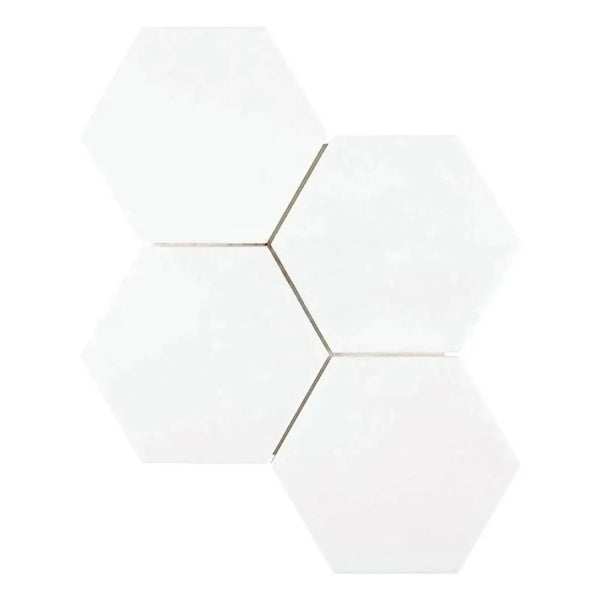 Thassos White 6 Inch Hexagon Mosaic Marble Polished Honed White Hexagonal Tiles