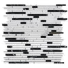 Black and white marble mosaic tile in Thassos White Bamboo Sticks design