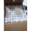 White and gray Basketweave Tile Mosaic in a box for Thassos White Mosaic Marble