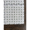 Thassos White Basketweave Mosaic with Ming Green accents in polished or honed finish