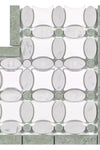 Thassos White Florida Flower Border CORNER (Ming-Green) Marble Polished or Honed