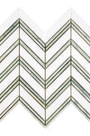 Thassos White Large Chevron (w/ Thassos White) Mosaic Marble Polished or Honed