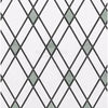 Diamond pattern tile in Thassos White Lattice Mosaic Marble Polished or Honed