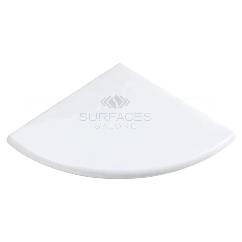 Thassos White Marble Shower Corner Shelf featuring a sleek white corner shelf design