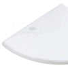 White corner shelf featuring Thassos White Marble for stylish bathroom organization