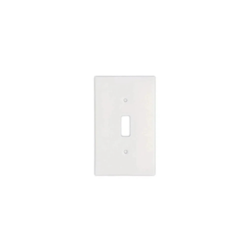 Thassos White Marble Single Toggle Plate Switch Wall Plate with White Light Switch