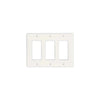 White Triple Rocker Light Switch Plate from Thassos White Marble Cover Plate Collection