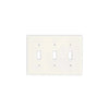 Thassos White Marble Triple Toggle Wall Switch Plate for elegant home decor