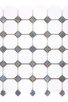 Thassos White Octagon (w/ Blue-Gray)Mosaic Marble Polished or Honed