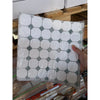 Thassos White Octagon Mosaic Marble Tile with Ming-Green Accents