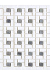 Thassos White Pinwheel Mosaic (w/ Blue-Gray) Mosaic Marble Polished or Honed