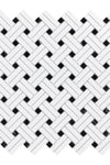 Thassos White Stanza (w/ Black) Mosaic Marble Polished or Honed