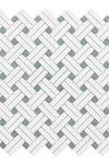 Thassos White Stanza (w/ Ming-Green) Mosaic Marble Polished or Honed