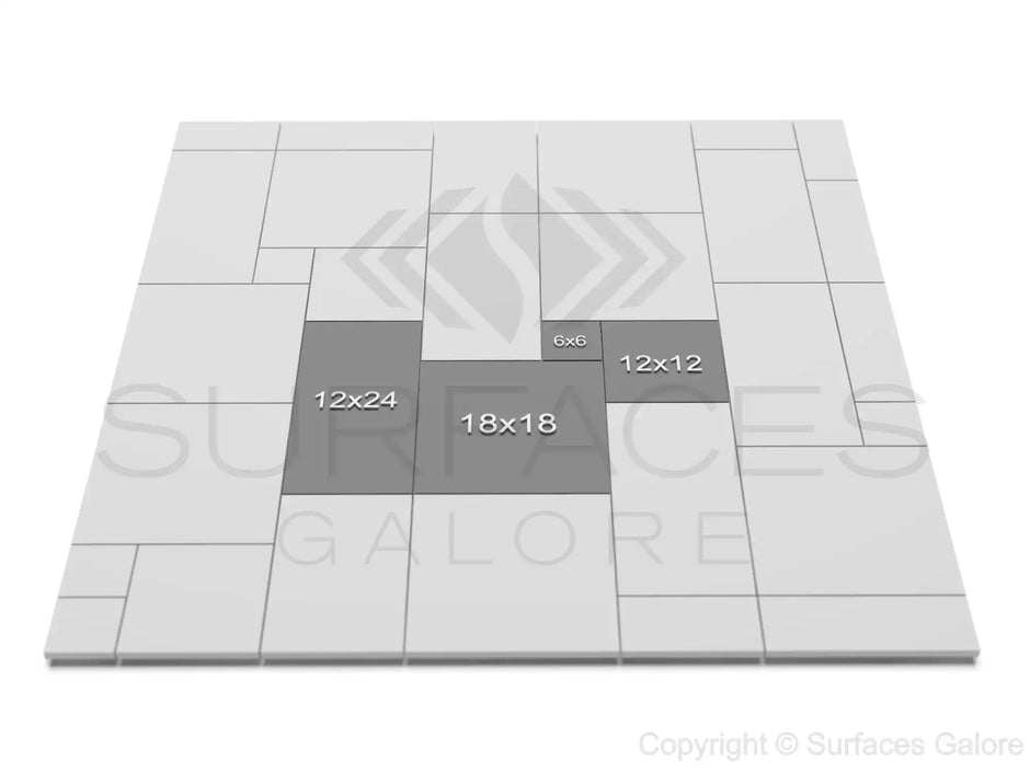 Tile flooring layout.