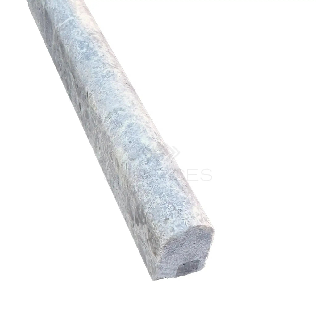 Gray marble quarter round molding in Tundra Gray 1/2X12 Pencil Liner finish