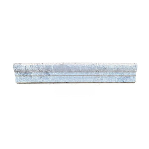 Gray stone border tile Tundra Gray 2X12 OG-1 single-step chair rail trim marble polished