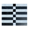 Black and white marble tile pattern of Veneto in Nero Marquina and Carrara White