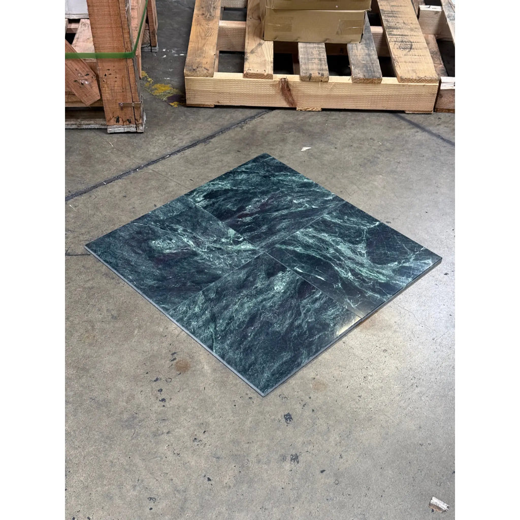 Square Verde Alpi Green Marble 12X12 Polished tile for elegant interior flooring