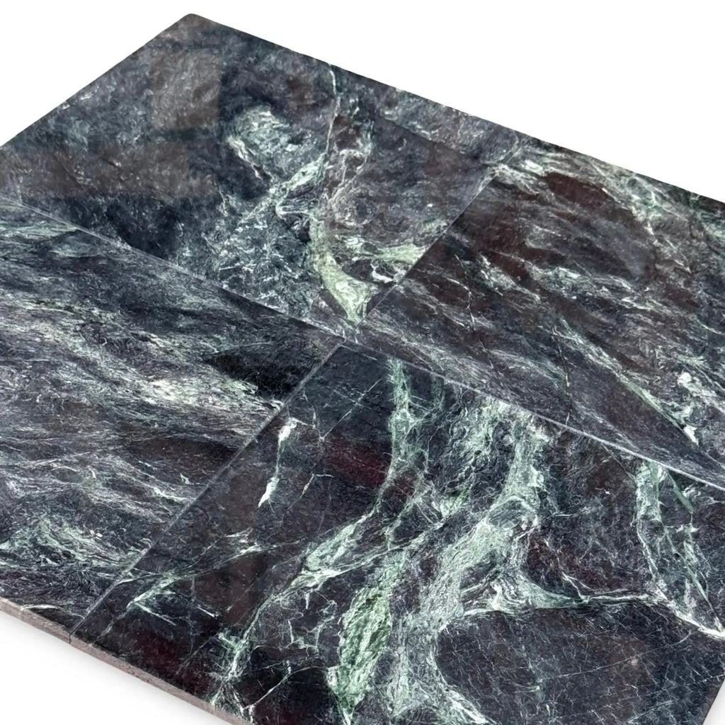 Dark green marble tiles from Verde Alpi Green Marble 12X12 Polished product line